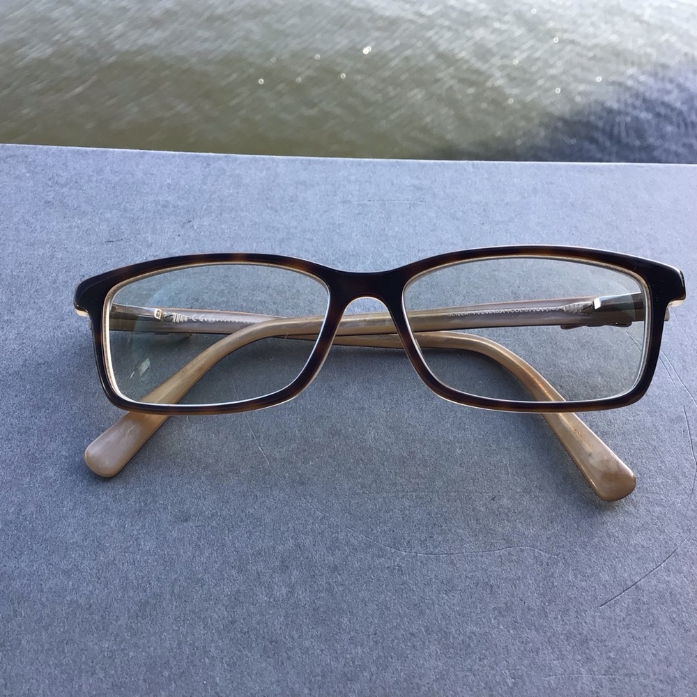 Furla Scilla VU4840J Tortoiseshell-Metal Pink Ribbon Temple Accent Eyeglasses